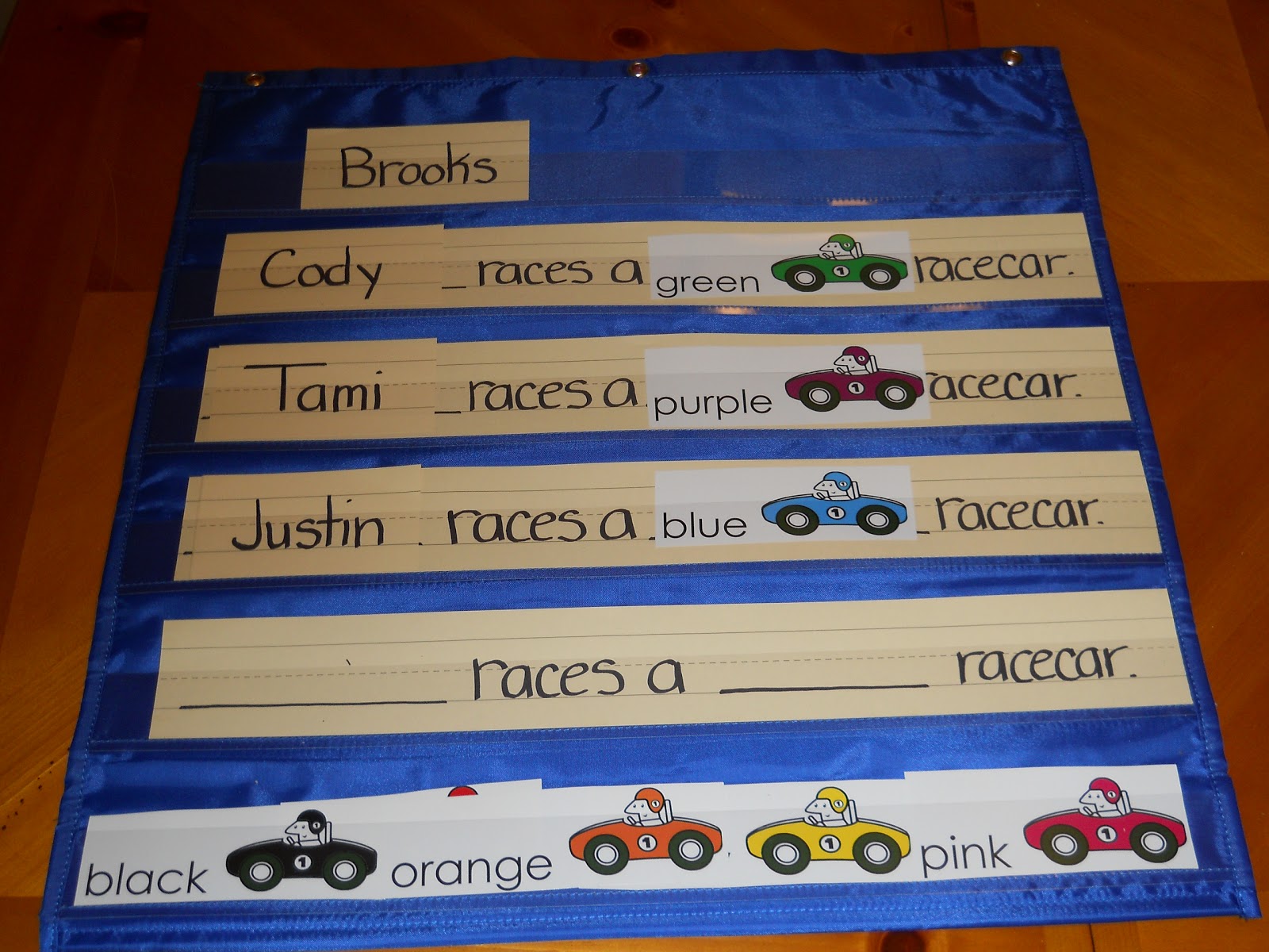learning and teaching with preschoolers pocket chart stories using sentence pocket chart