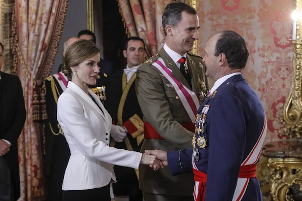 Queen Letizia of Spain attends the Pascua Militar ceremony at the Royal Palace