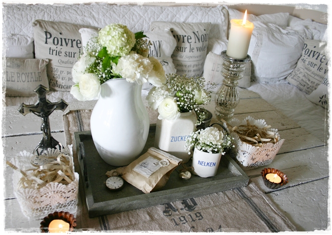 Lovely vintage: shabby chic wohnzimmer deko im historischen ... Deko für wohnzimmer