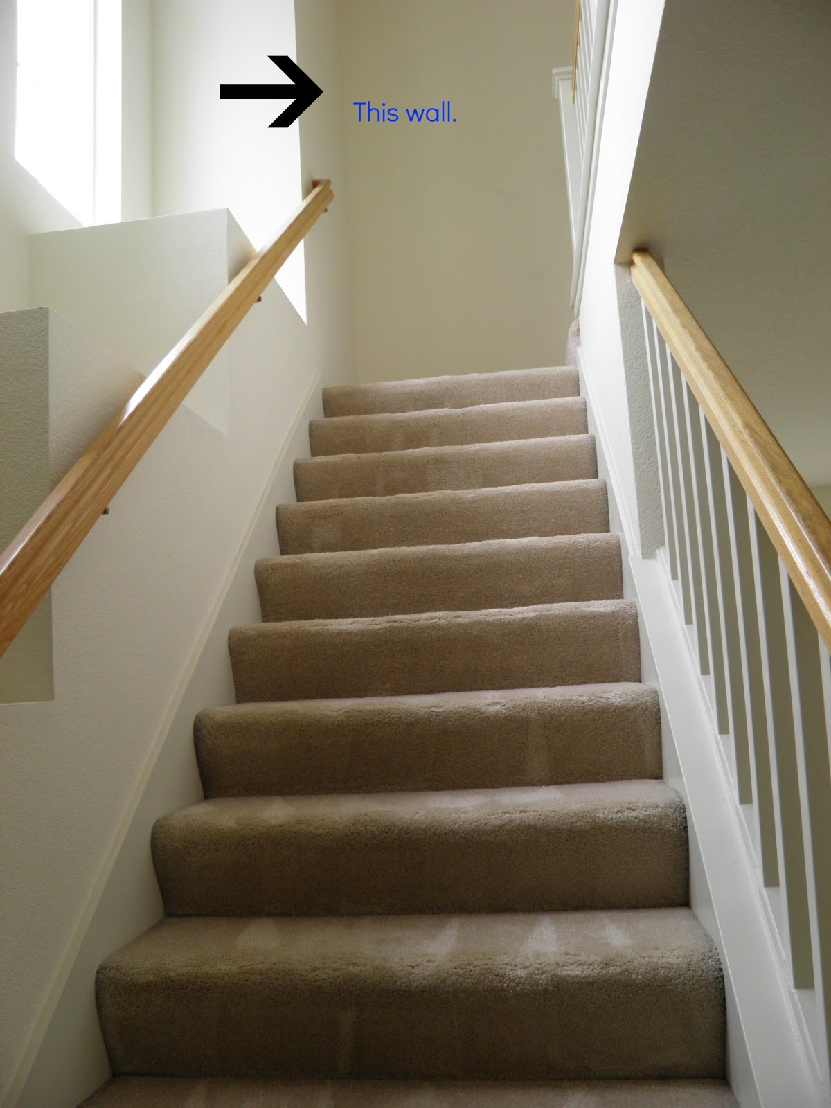 Weekend Tweaks STAIRCASE LANDING WALL.