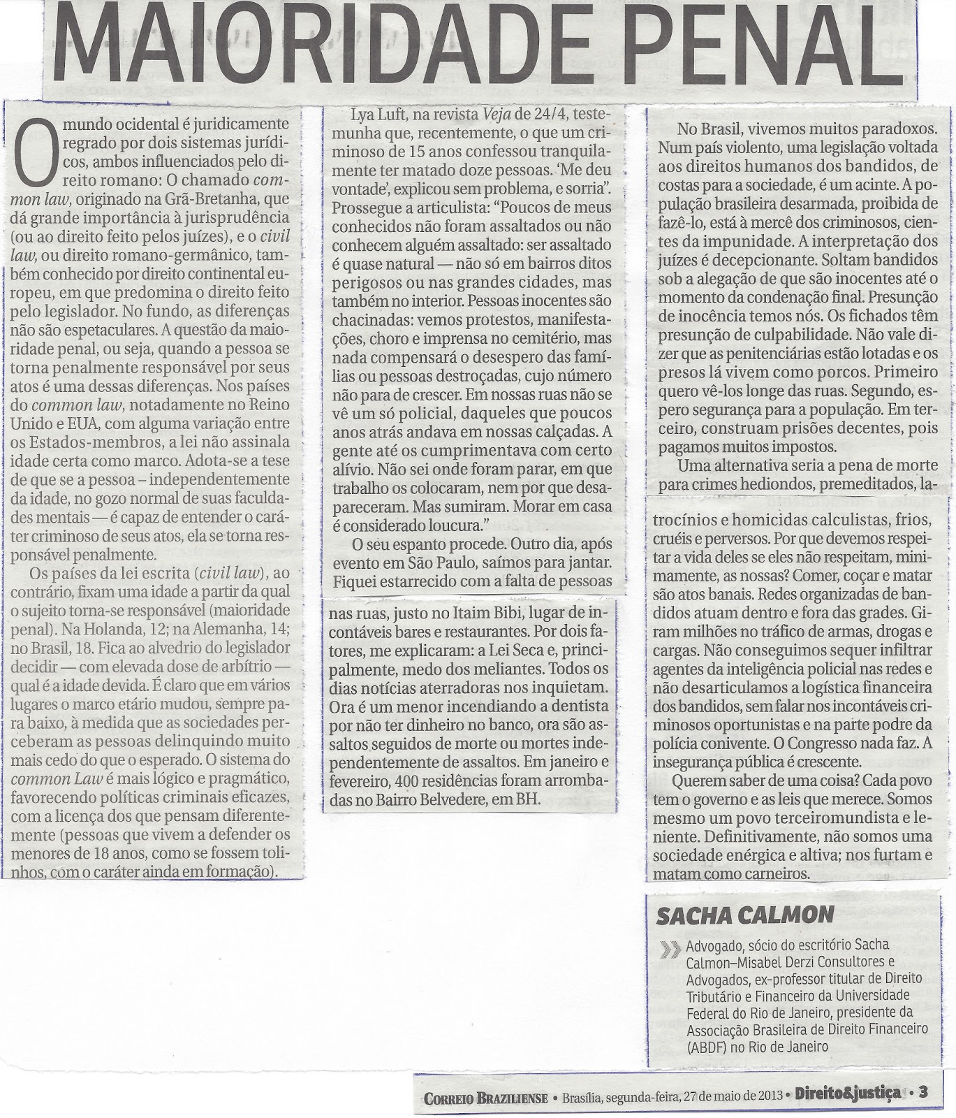 Artigo cientifico maioridade penal