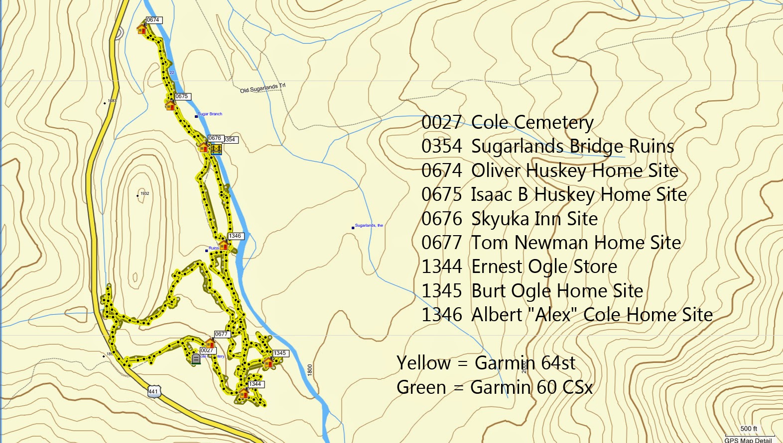 on this map it is hard to distinguish much difference between the two gps tracks so let s zoom in a bit on this map it is hard to distinguish much difference between the two gps tracks so let s zoom in a bit