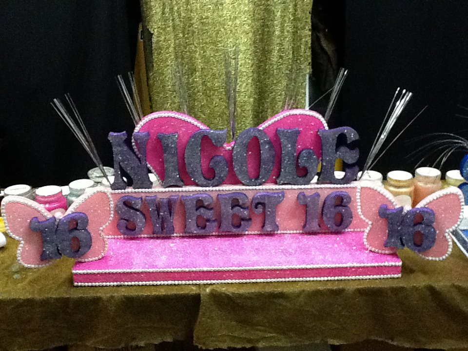 BalloonsByConnie Sweet 16 Candle Centerpieces