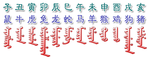 滿洲文12生肖動物圖賞