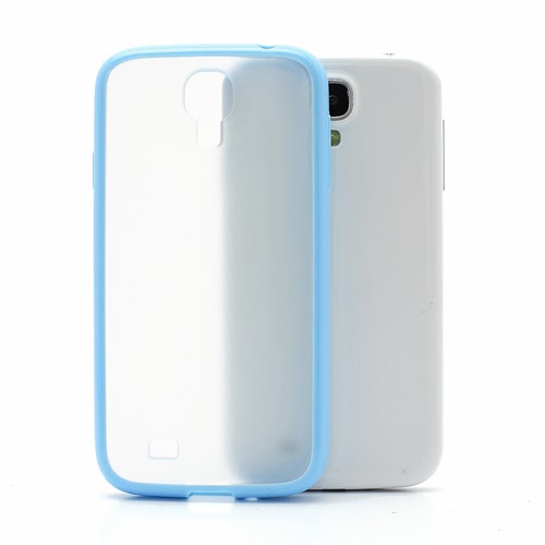 Hybrid Case : TPU Edges and Transparant Back Case Samsung Galaxy S 4 IV i9500 i9505 - Baby Blue Hybrid Case : TPU Edges and Transparant Back Case Samsung Galaxy S 4 IV i9500 i9505 - Baby Blue