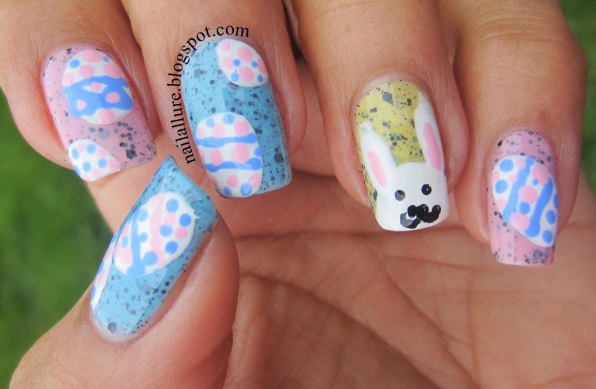 My Nail Files Easter Eggs & Bunny Manicure TriPolish Tuesday