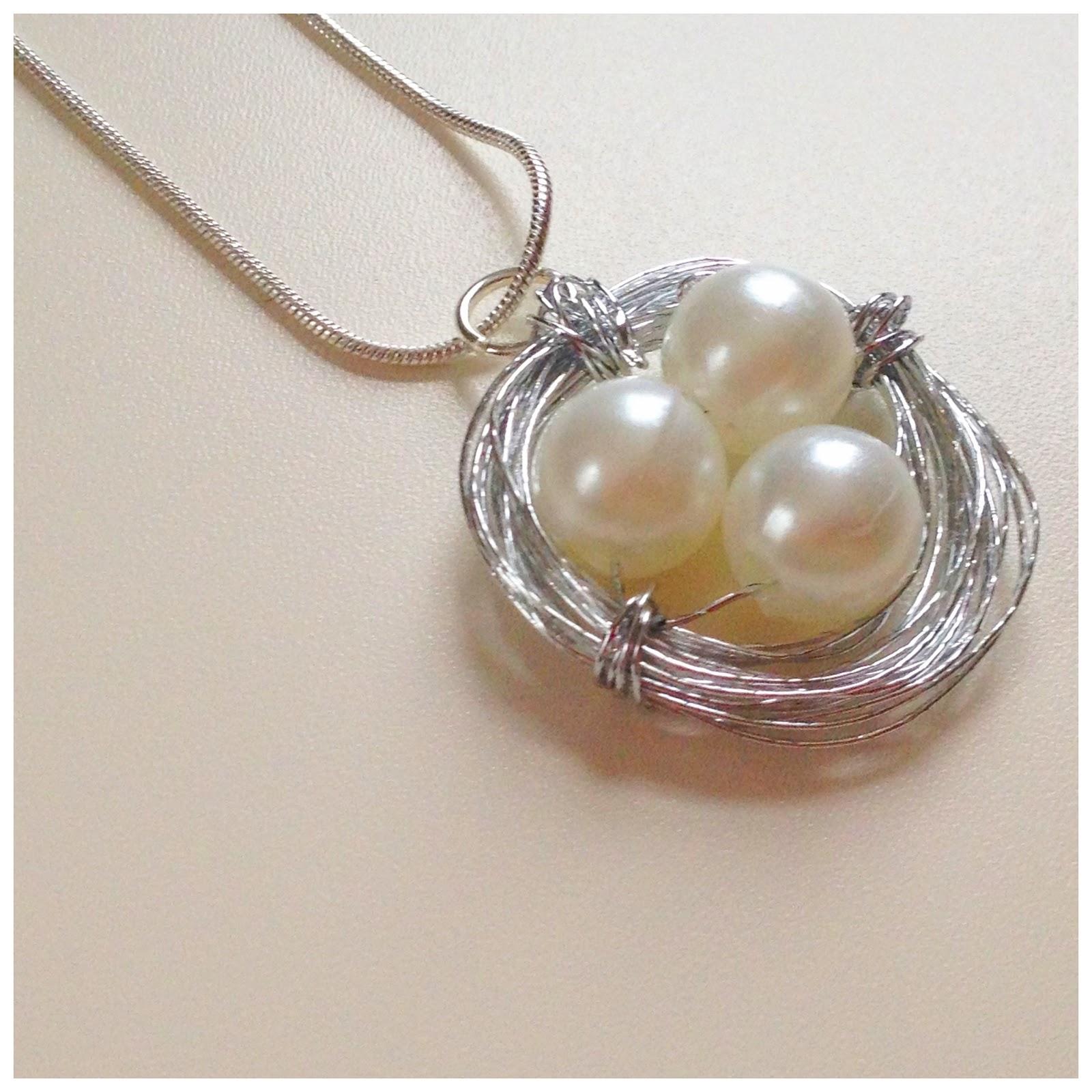 The Pretty Paper Factory DIY Wire Wrapped Birds Nest Necklace Tutorial