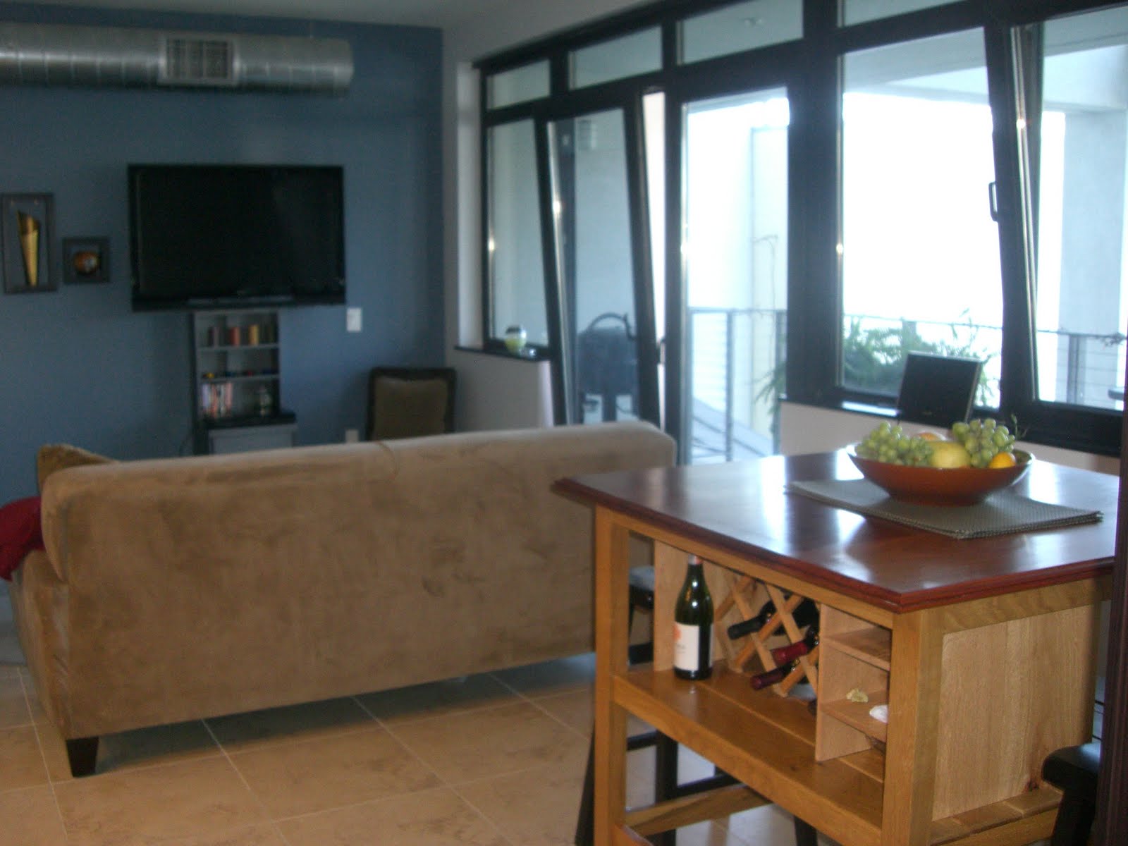 Born in The Shop Table with Wine Rack