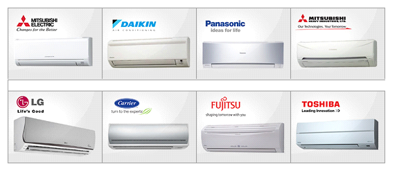 Shun Aircon Services carry all the top brands of Air Conditioning systems