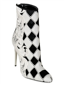 balmain zapatos botines encaje primavera verano 2013 negro blanco