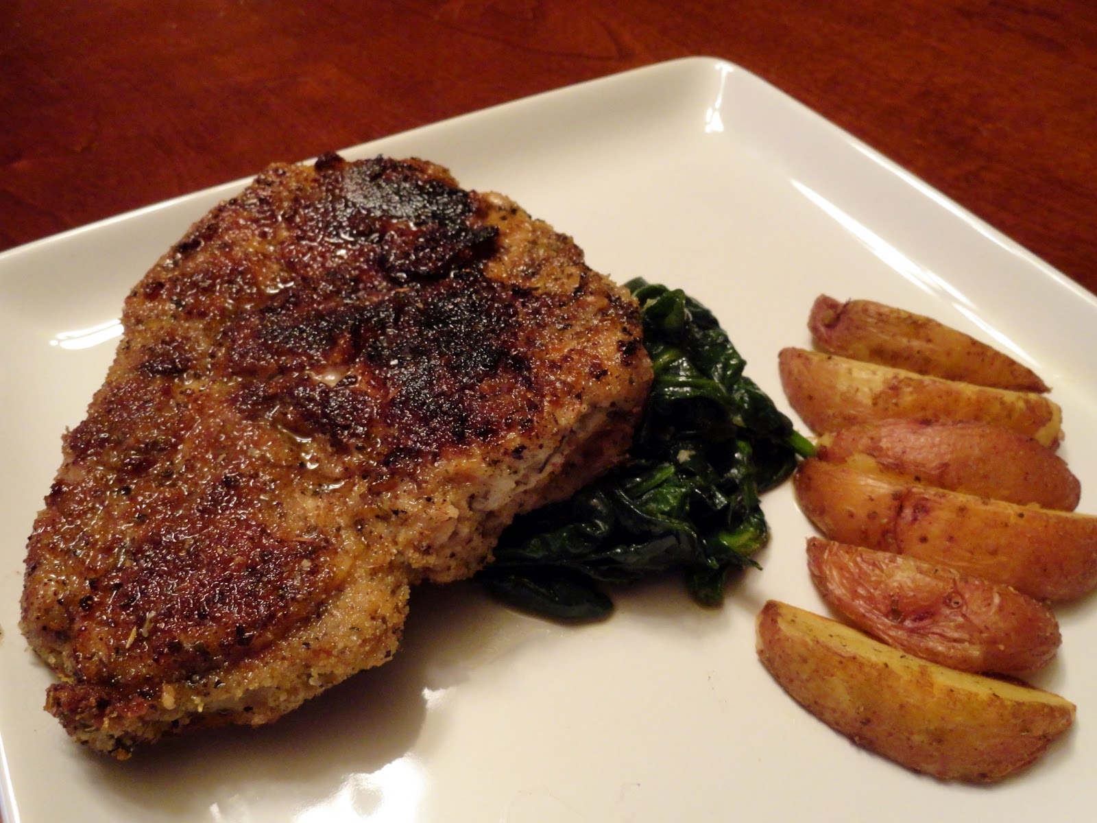 A Couple in the Kitchen Italian Pork Chops served with Alexia Oven