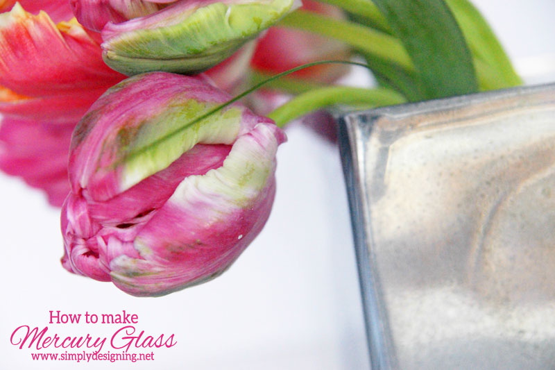 DIY Mercury Glass Vase | tutorial showing step by step how to create mercury glass | #mercuryglass #diy #craft #ad