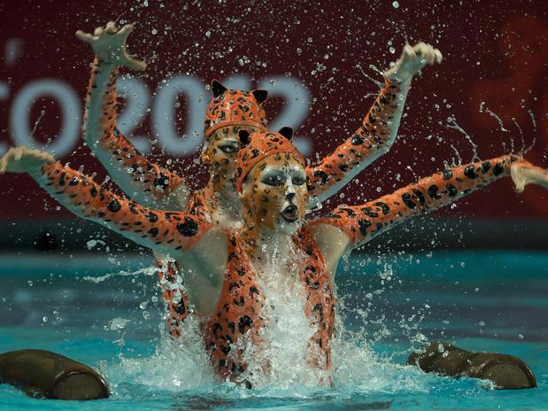 7th FINA Synchronised Swimming World Trophy 2012 Tultitlan (MEX) Canadá+Dúo_