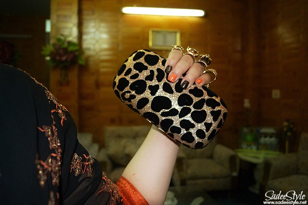 Gold Leopard Party Clutch 
