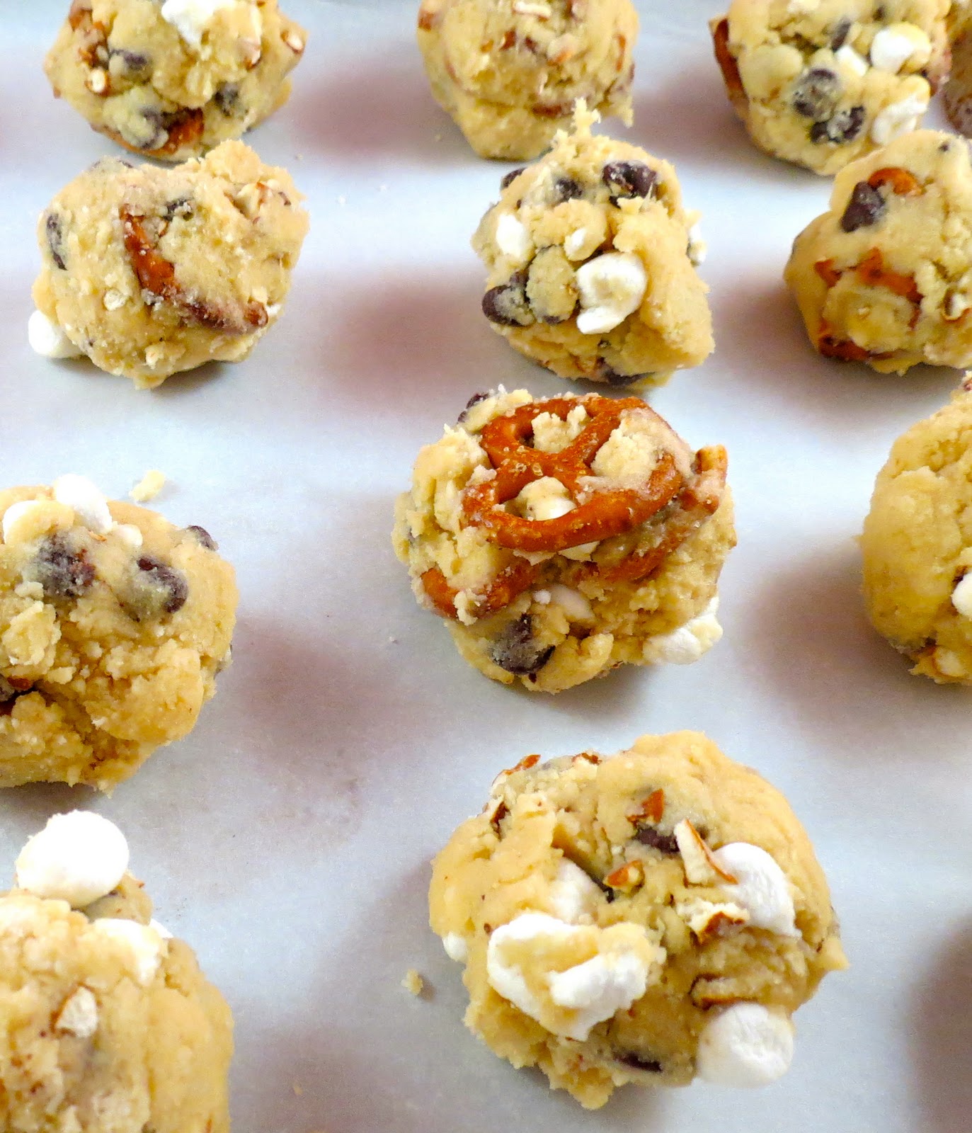 Blonde in the Kitchen Pretzel Chocolate Chip Marshmallow Cookies