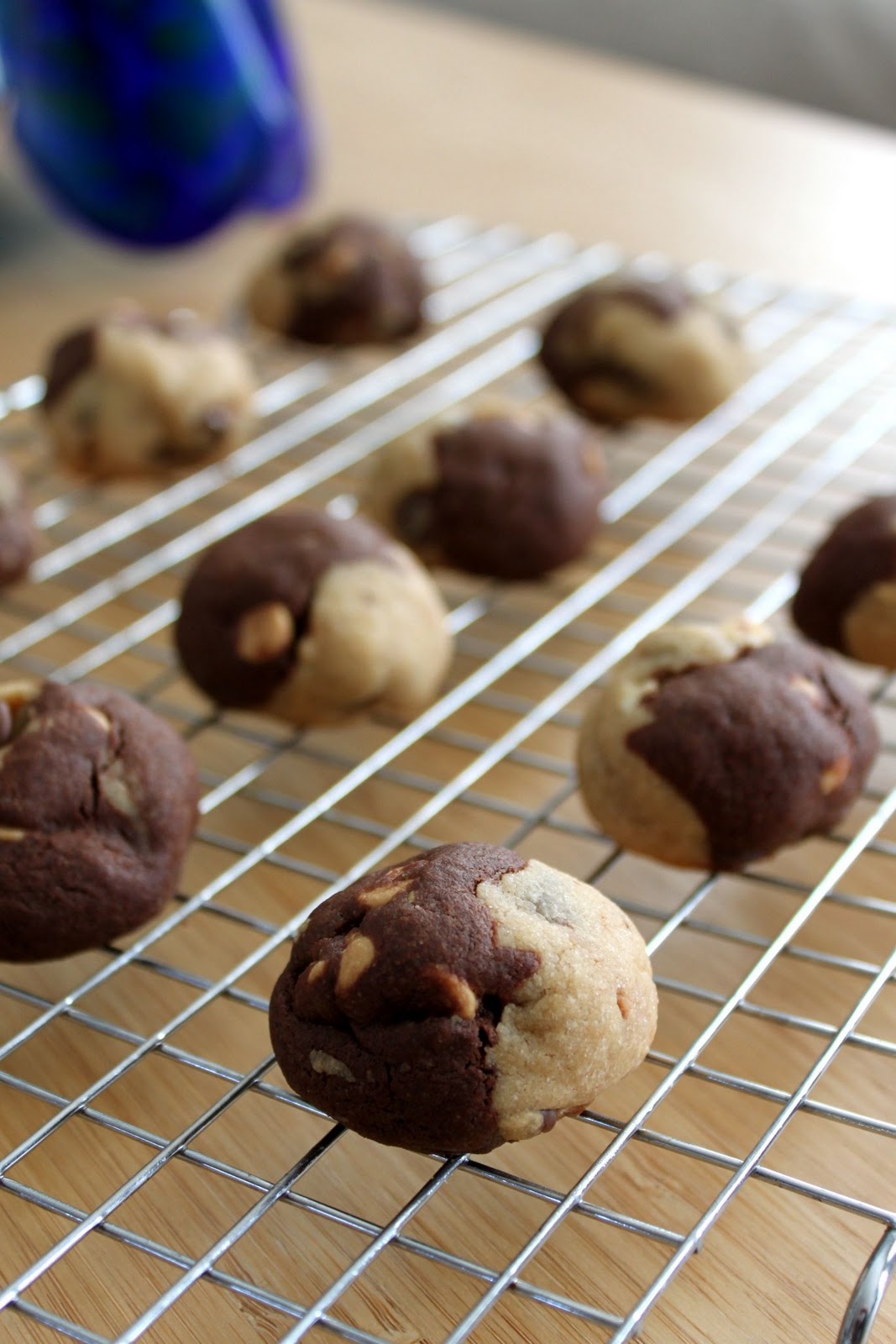 Baked Perfection Chocolate Peanut Butter Half and Half Cookies