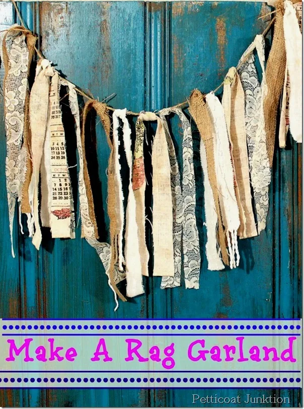 Make a rag garland - by Petticoat Junktion featured on I Love That Junk