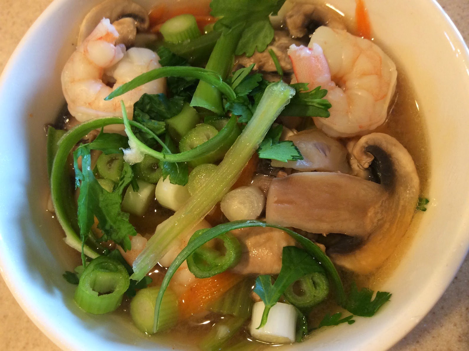 theGREENhs: Spicy Shrimp, Vegetable and Noodle Pho, Asian Soup