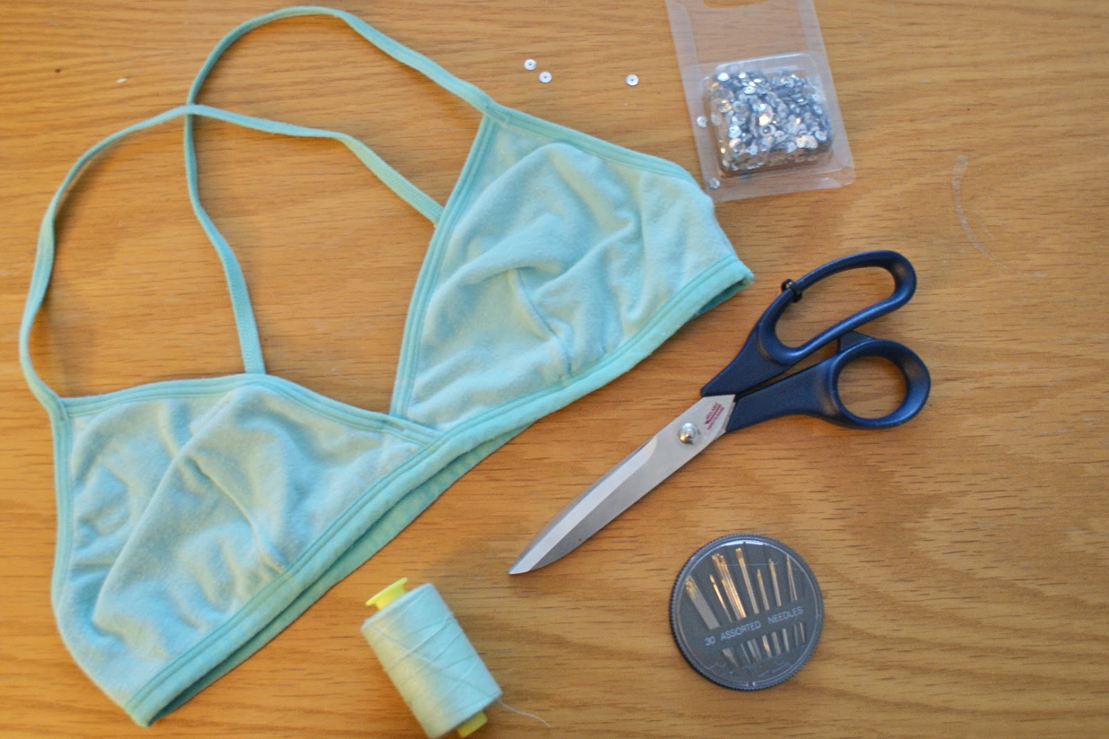 Scraps & Scribbles DIY Glitter bra