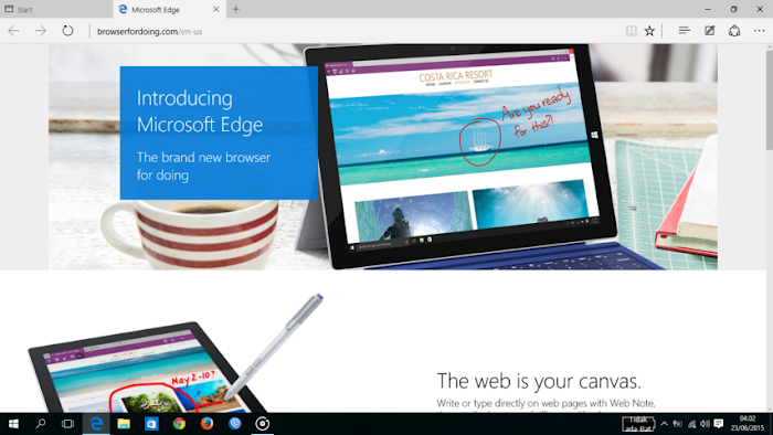 Browser baru WIndows, Mcrosoft Edge Browser baru WIndows, Mcrosoft Edge
