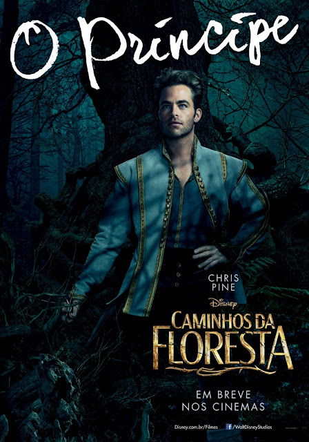 "Caminhos da Floresta" (Into The Woods) posteres brasileiros Chris Pine