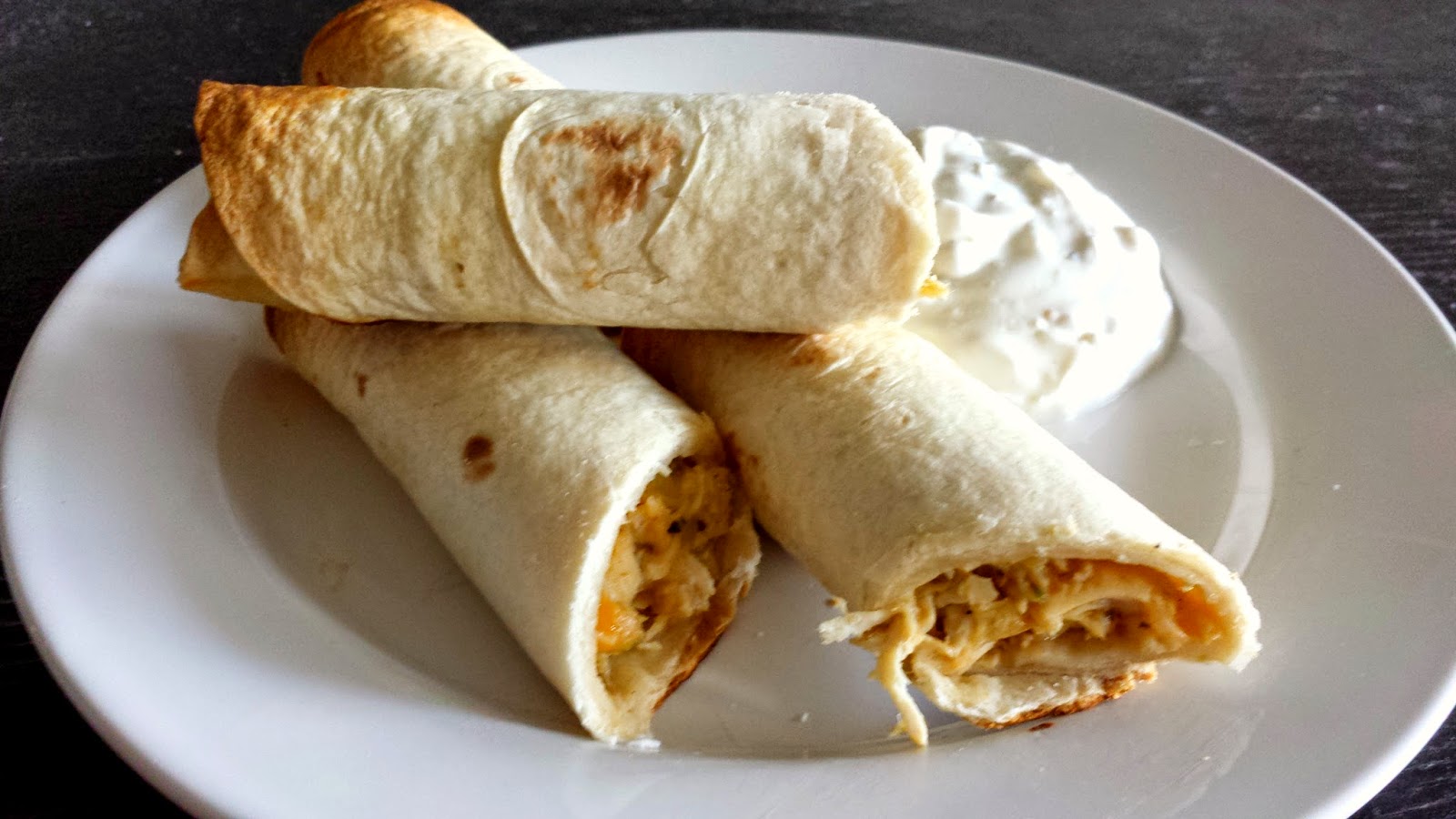 Coco's Cooking Chicken Flautas with Avocado Cream Sauce