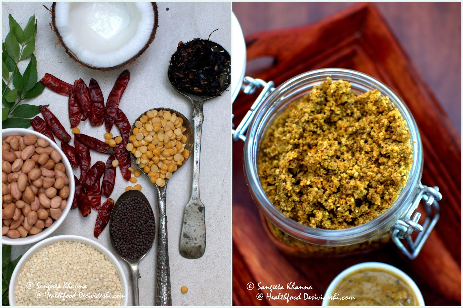 sesamepeanutcoconut and curry patta chutney to supplement everyday