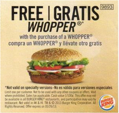 Burger king coupons 2019 whopper