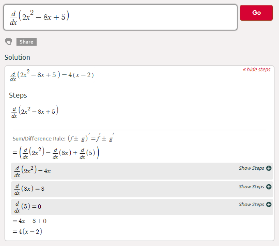 Derivative Calculator • With Steps!