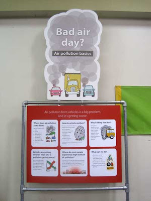 Poster reading Bad Air Day? with info below about air pollution