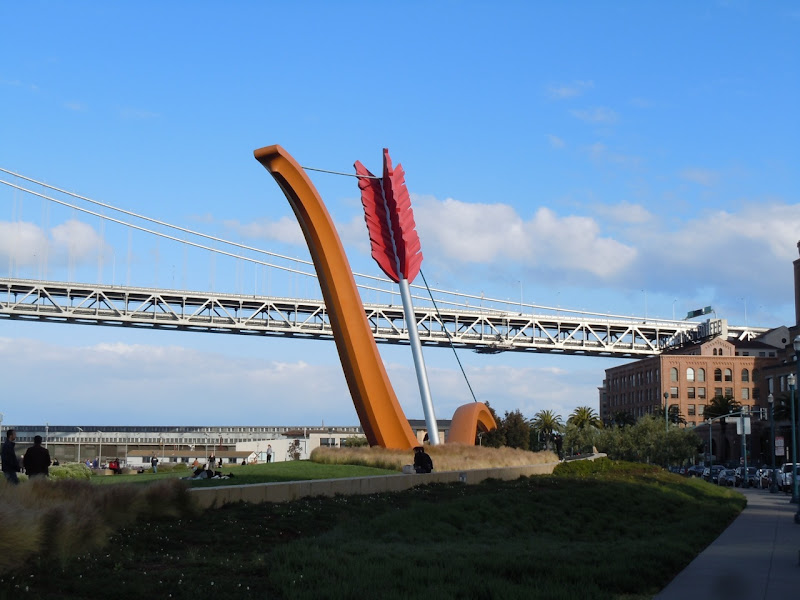 Cupid's Span bow and arrow sculpture