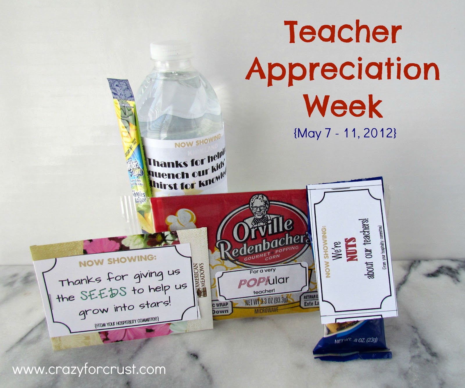 Teacher Appreciation Ideas {Free Printables} - Crazy for Crust Teacher Appreciation Ideas {Free Printables} - Crazy for Crust