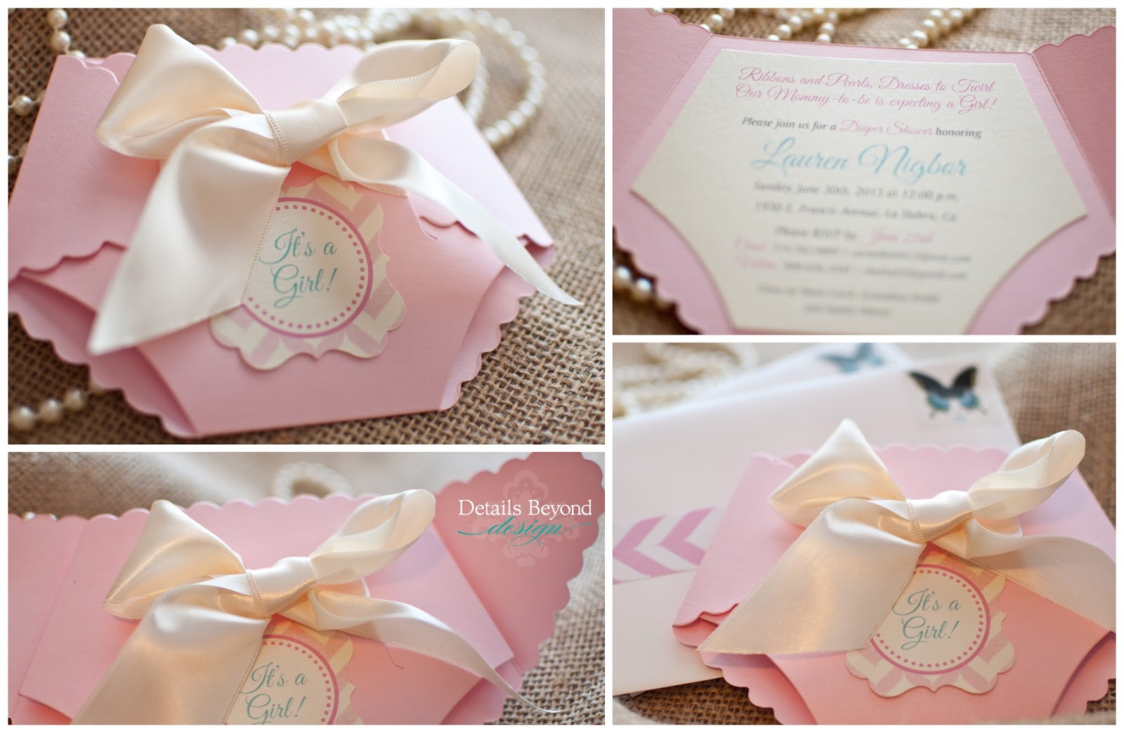 how to make diaper invitations