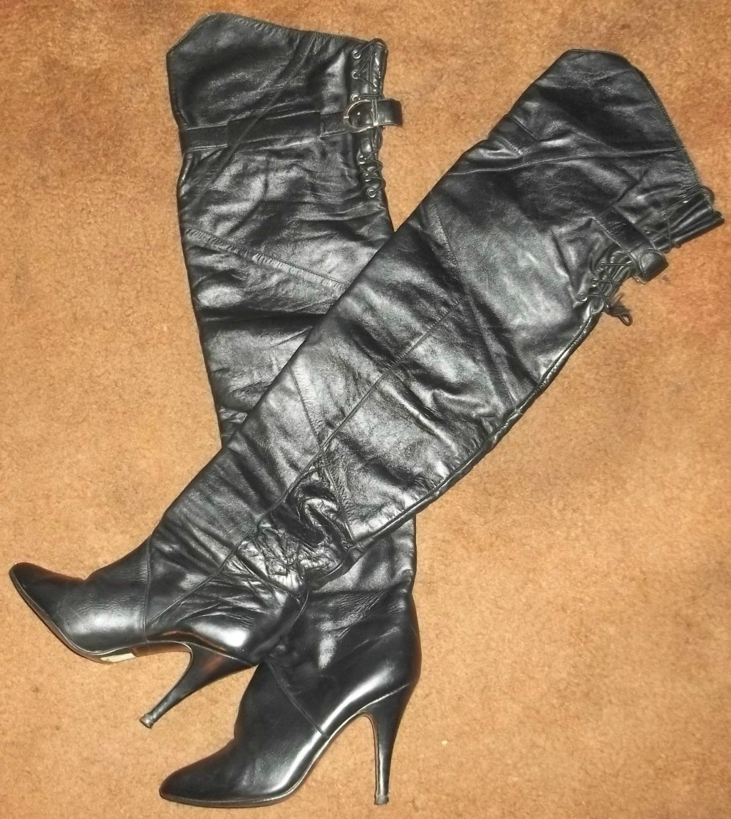 eBay Leather A deal on very nice vintage thigh boots