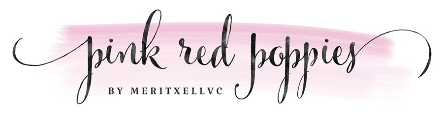 pink red poppies -es