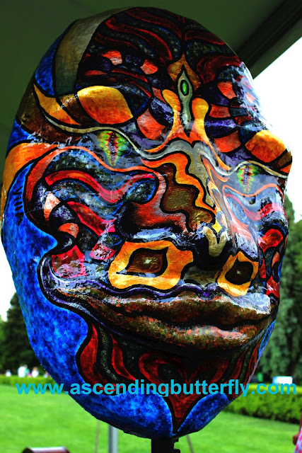 Paper Mache Mask Sculpture designed by Alberto Villalobos of The Villalobos Brothers on display at The New York Botanical Garden