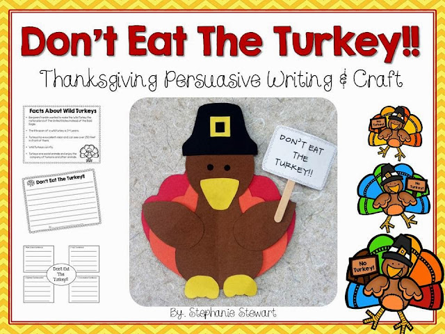 http://www.teacherspayteachers.com/Product/Dont-Eat-The-Turkey-Thanksgiving-Persuasive-Writing-Craftivity-391849