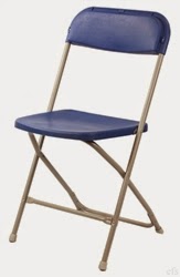 Blue Poly Folding Chair