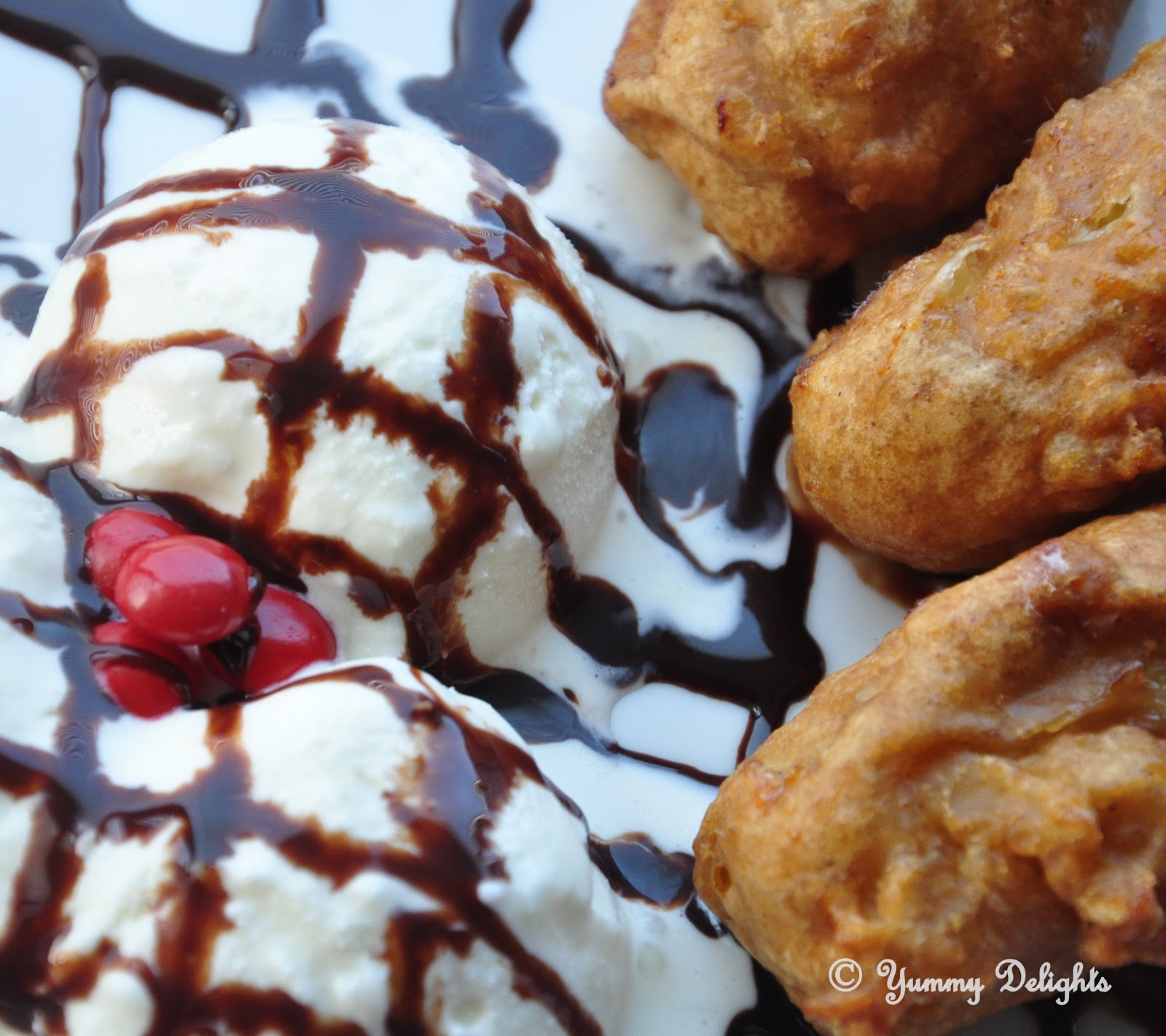 ♥ Yummy Delights ! Fried Banana with Icecream