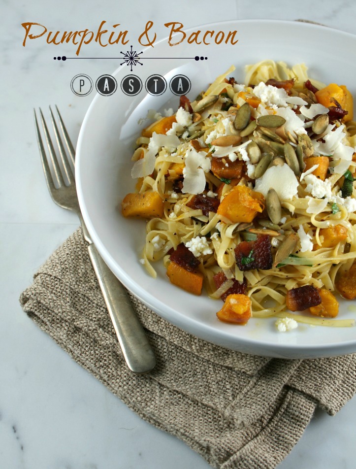 Authentic Suburban Gourmet Pumpkin and Bacon Pasta