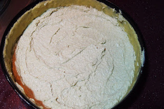 Almond paste added on top of the dough