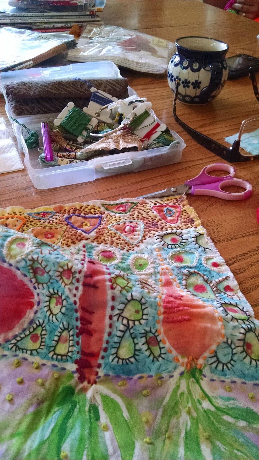 Creative Dreamz Glue Resist Fabric Painting and a New Batch of Prayer