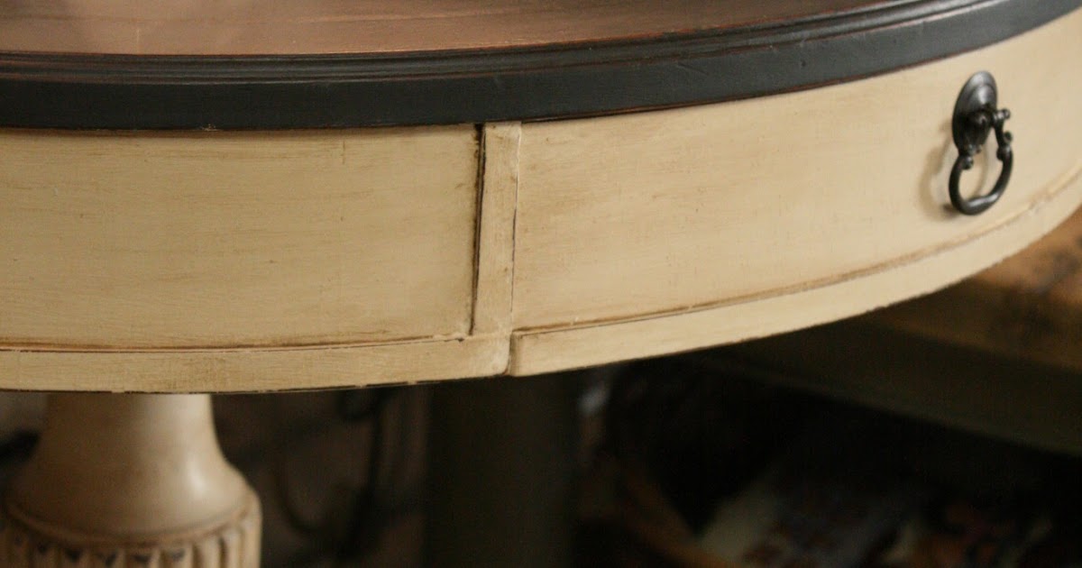 Reloved Rubbish Leather Topped Table Chalk Paint Makeover