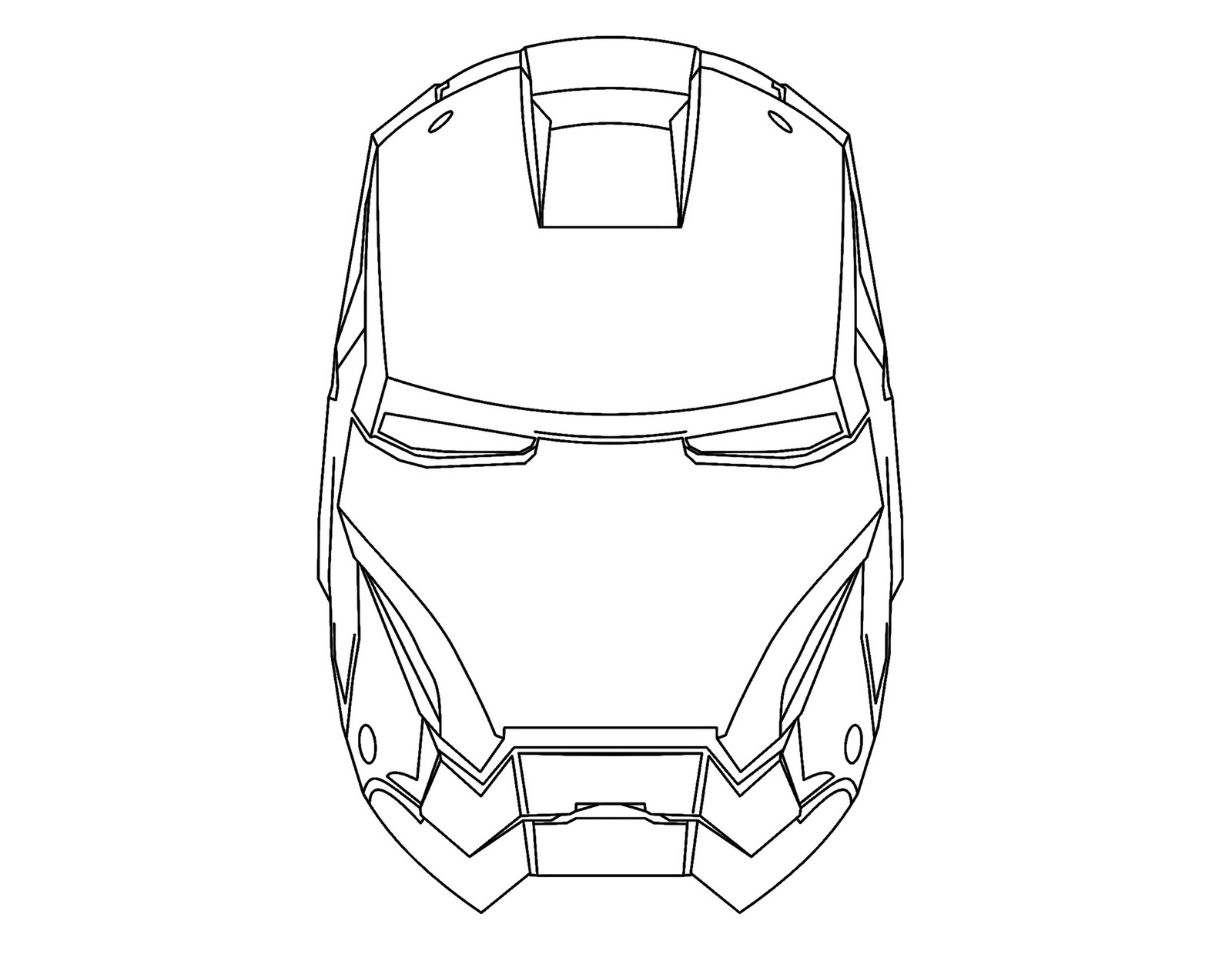Iron Man Helmet Coloring Pages