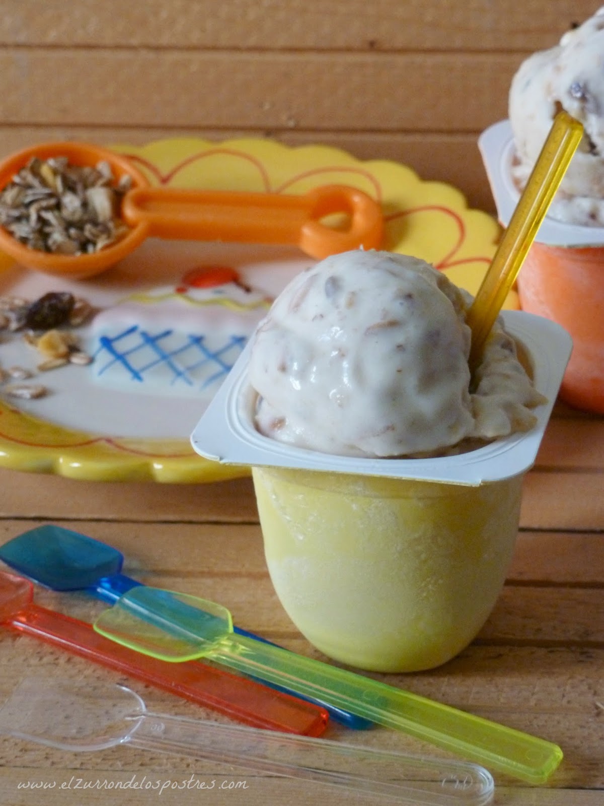 Helado De Yogurt, Muesli Y Miel
