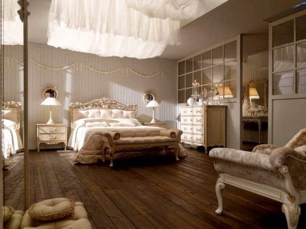 Luxury Classic Italian Bedroom with Wooden Floor