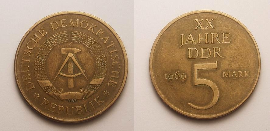 A Survey Of Ancient Coins Germany Ddr 1949 1990 25h Mauerfall