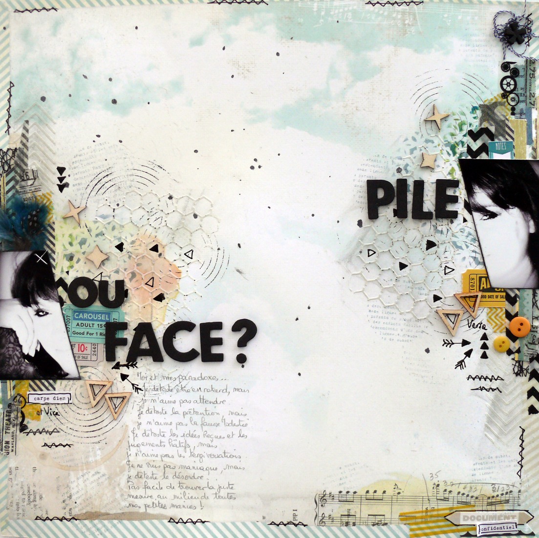 Les scrappouilleries de Marie *** Pile ou Face