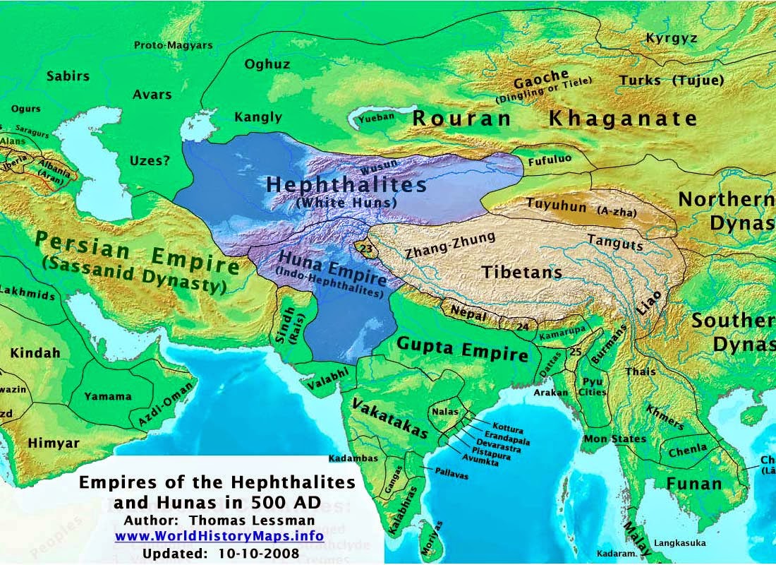 Civilizations, empires and states in Southern Asia