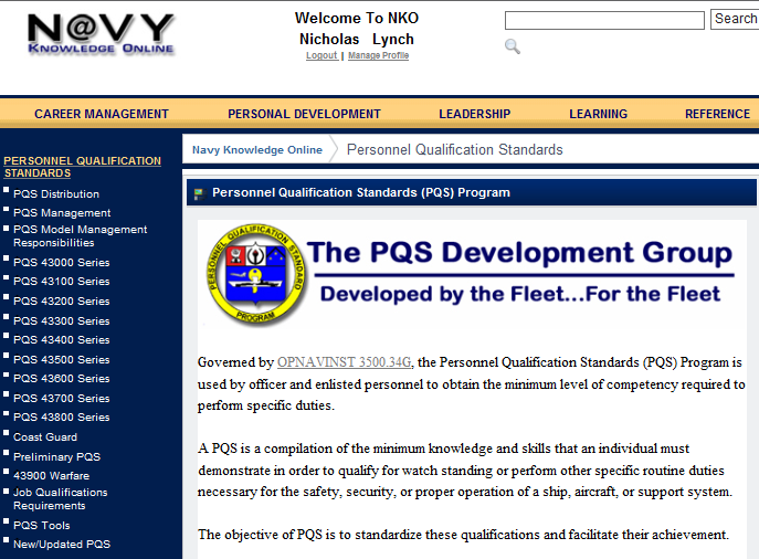 Navy Joe Quick Guide To Find Any Pqs